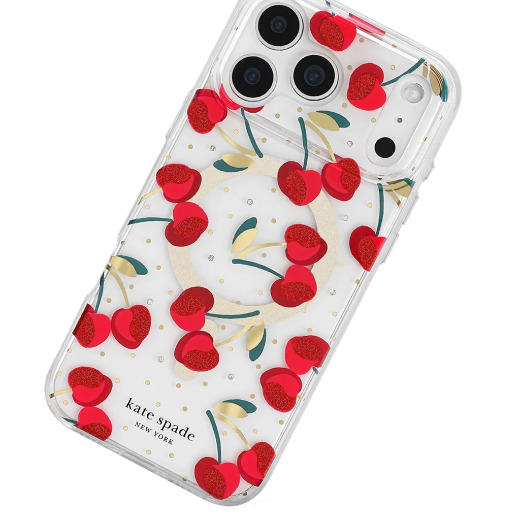 Kate Spade (Exclusivo Apple) Funda Protectora con MagSafe para iPhone 17 Pro Max - Cereza