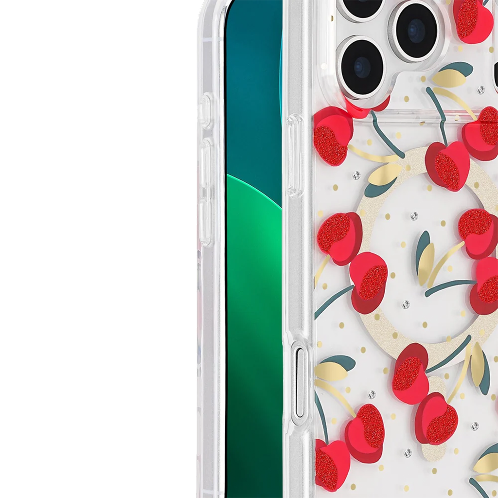 Kate Spade (Exclusivo Apple) Funda Protectora con MagSafe para iPhone 17 Pro Max - Cereza