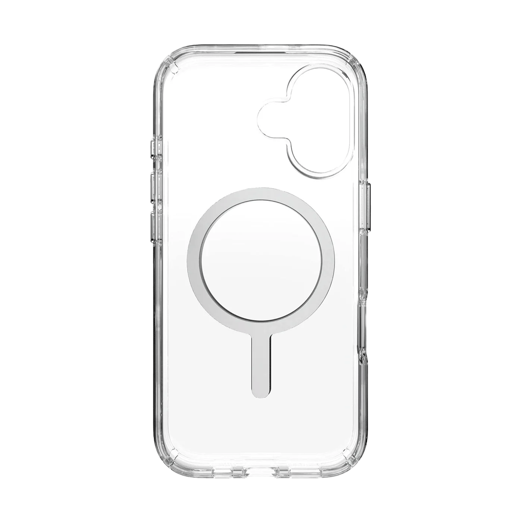 Speck Presidio Perfect Transparente con MagSafe para iPhone 17 - Transparente/Transparente/Plata
