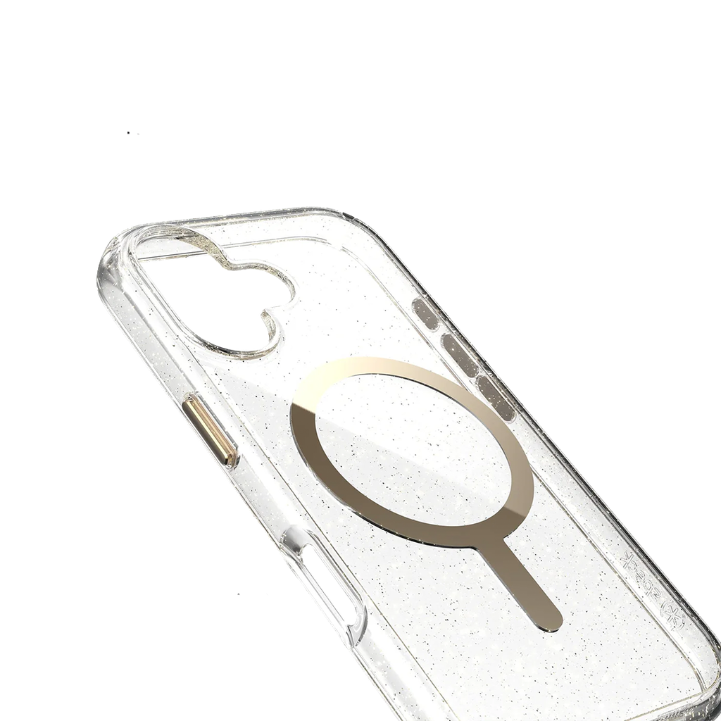 Speck Presidio Lux con MagSafe para iPhone 17 - Glitter/Oro Metalico
