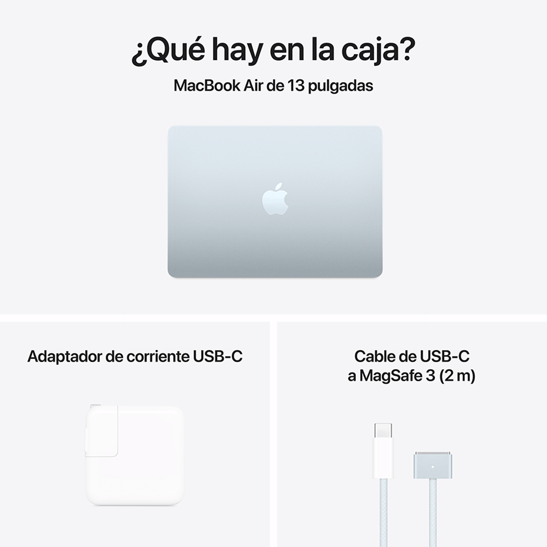 MacBook Air 13" M4 - 10 CPU, 8 GPU, 16 GB, 256 GB - Azul Cielo
