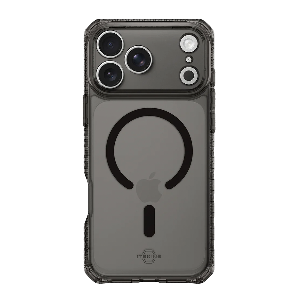 ItSkins Hybrid R Vapor Funda con MagSafe para iPhone 17 Pro Max - Humo