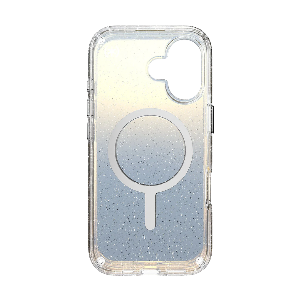 Speck Presidio Lux con MagSafe para iPhone 17 - Hyper Mirror Glitter/Plateado Metálico