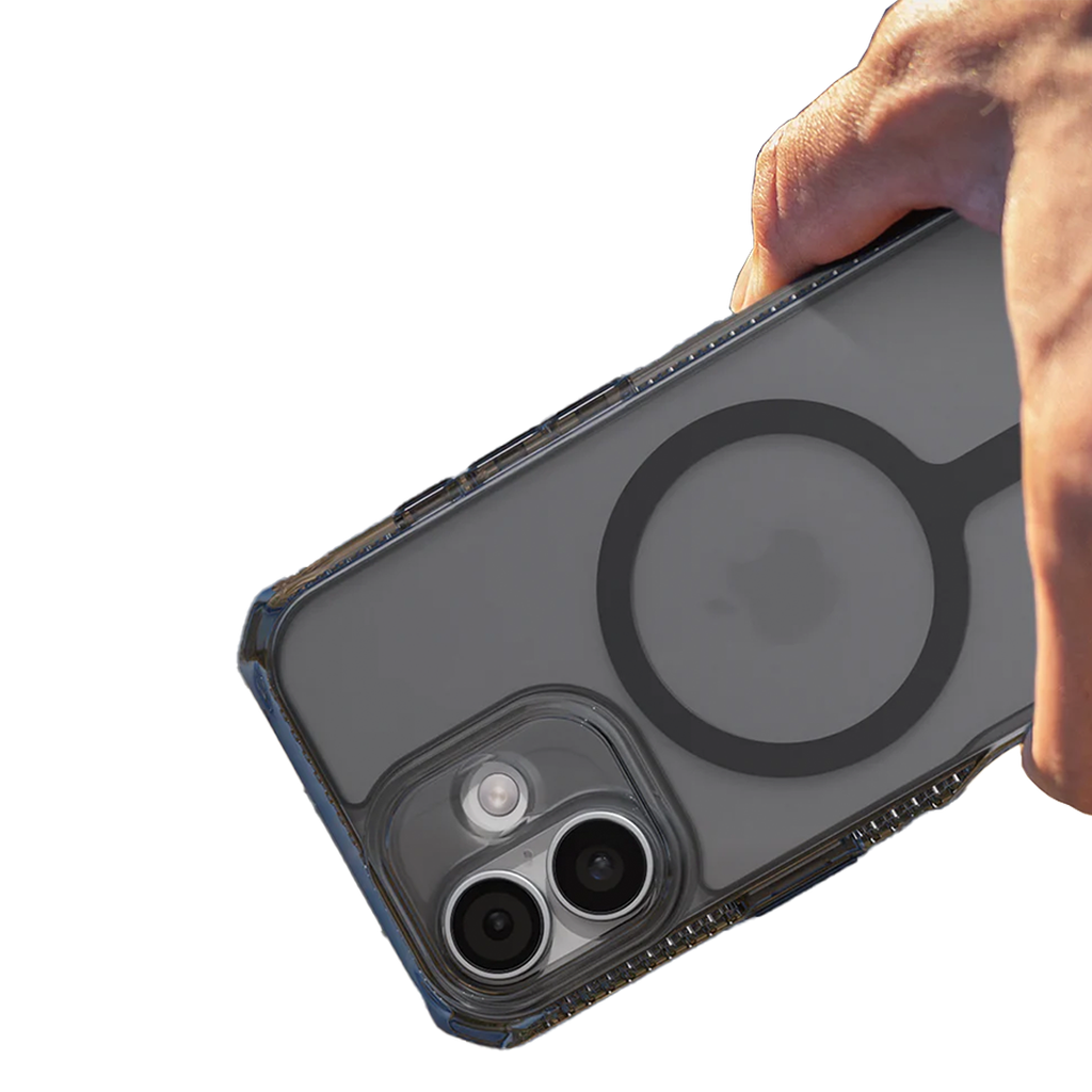 ItSkins Hybrid R Vapor Stand Funda con MagSafe para iPhone 17 - Humo