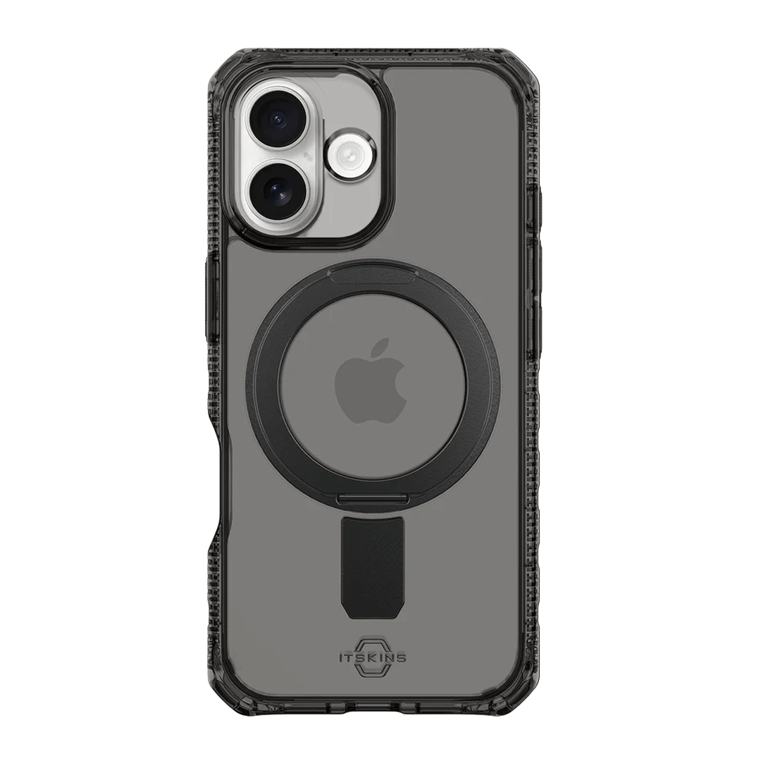 ItSkins Hybrid R Vapor Stand Funda con MagSafe para iPhone 17 - Humo
