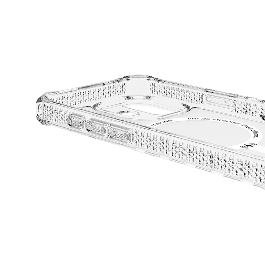 ItSkins Hybrid R Vapor Stand Funda con MagSafe para iPhone 17 - Transparente