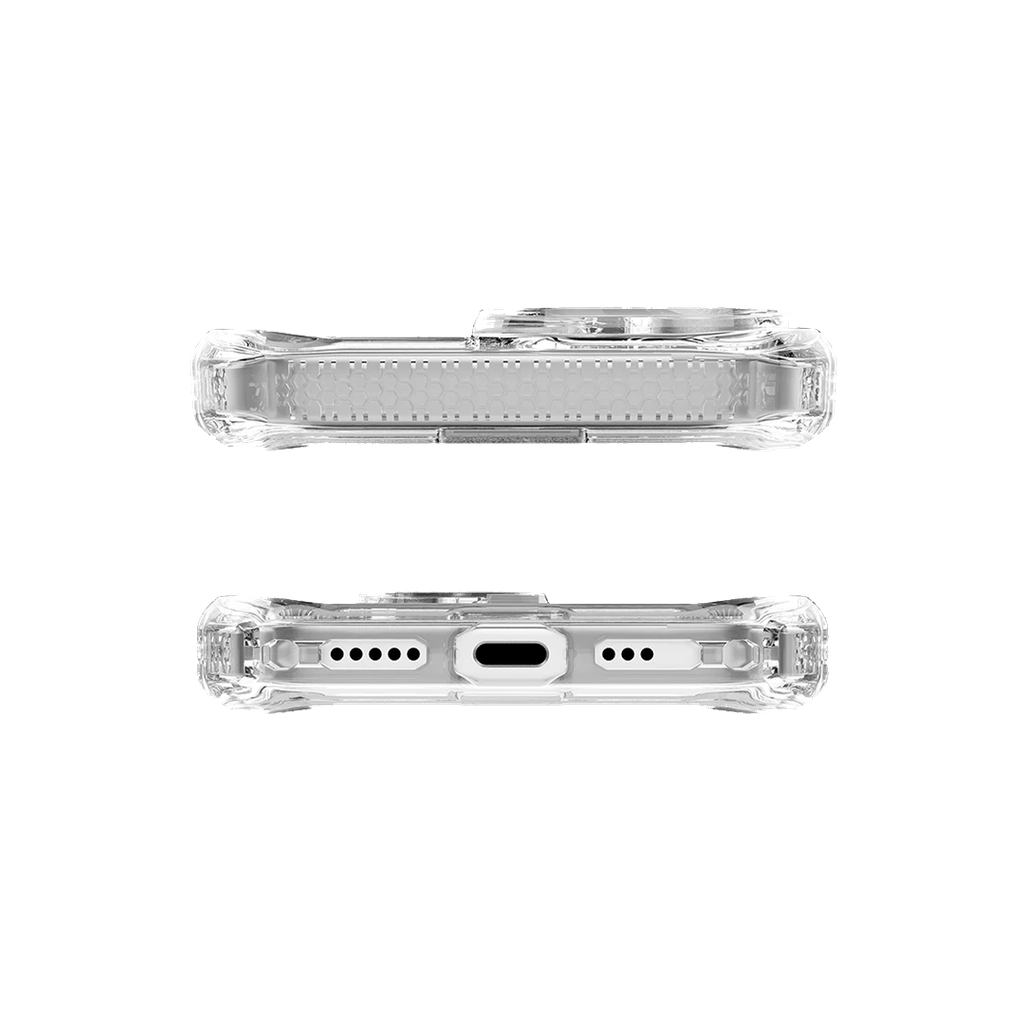 ItSkins Hybrid R Vapor Stand Funda con MagSafe para iPhone 17 - Transparente