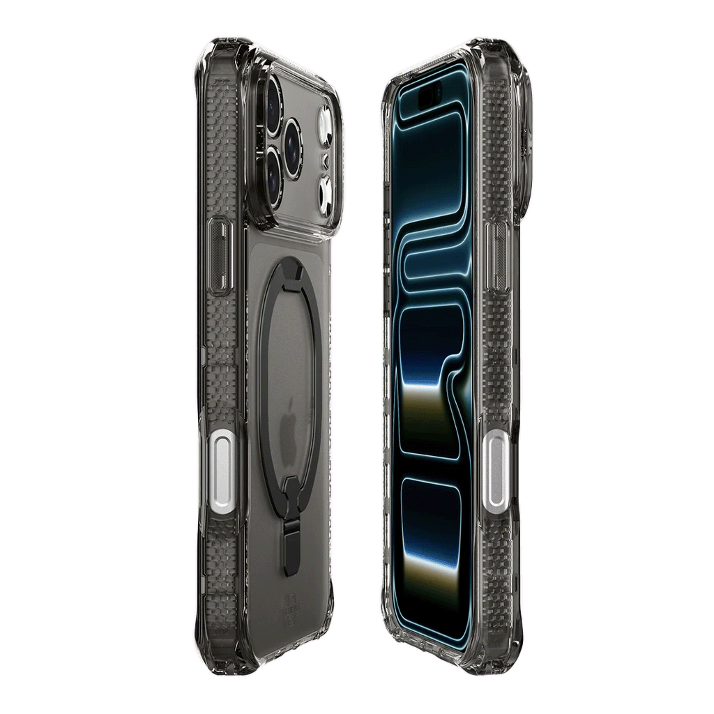 Itskins Hybrid R Vapor Stand Funda con Magsafe para iPhone 17 - Transparente
