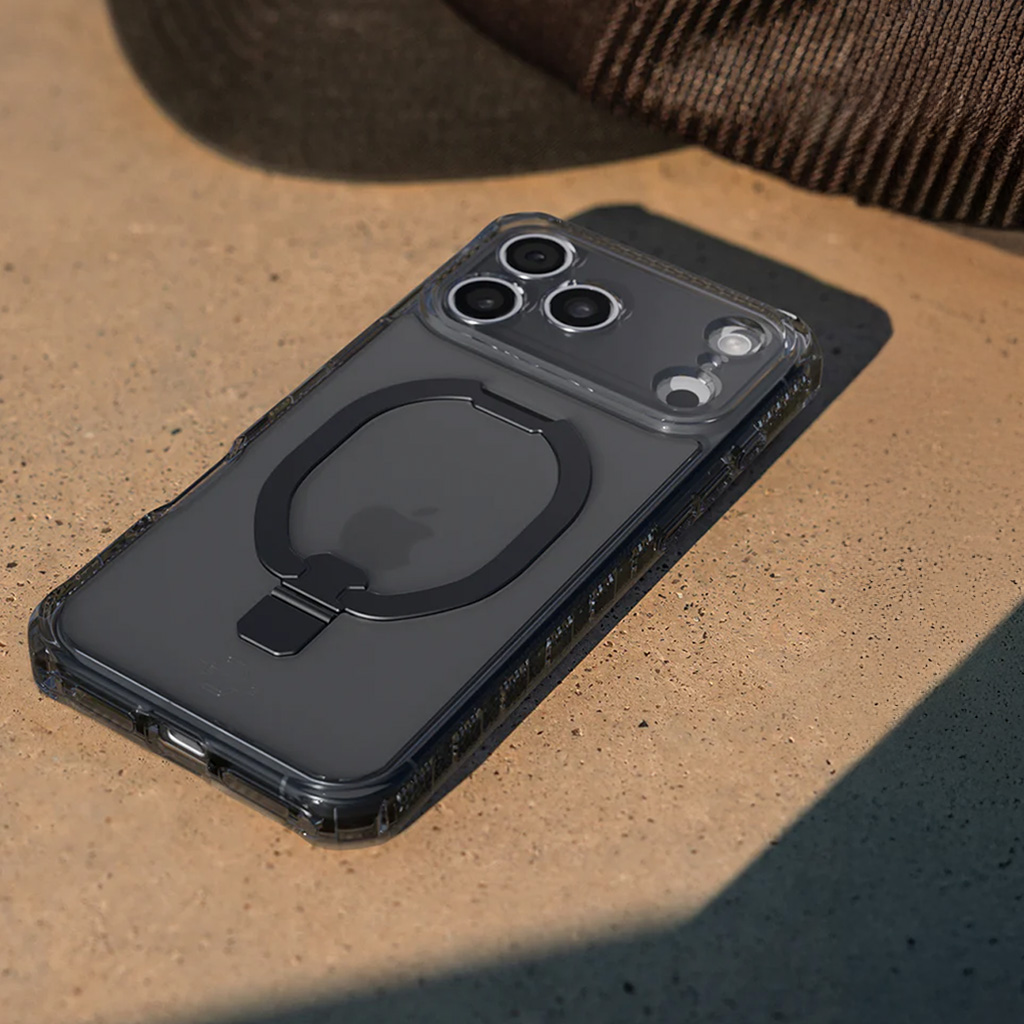 Itskins Hybrid R Vapor Stand Funda con Magsafe para iPhone 17 - Transparente