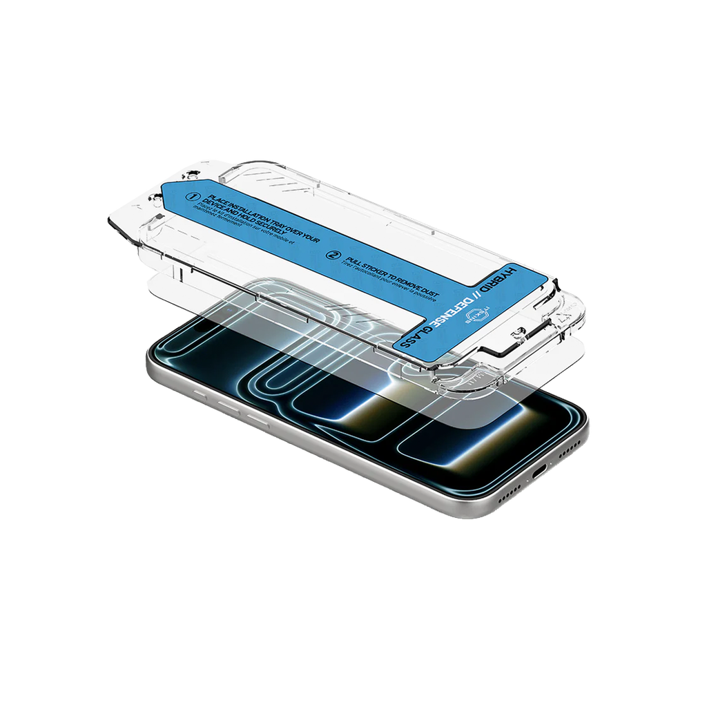 ItSkins Hybrid Defense Protector de Pantalla de Vidrio con Removedor de Tierra para iPhone 17 - Transparente