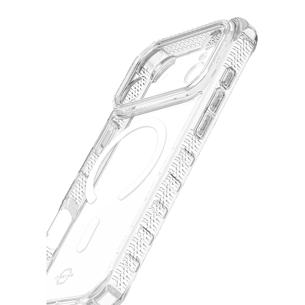 ItSkins Hybrid R Funda Transparente con MagSafe para iPhone 17 Pro - Transparente