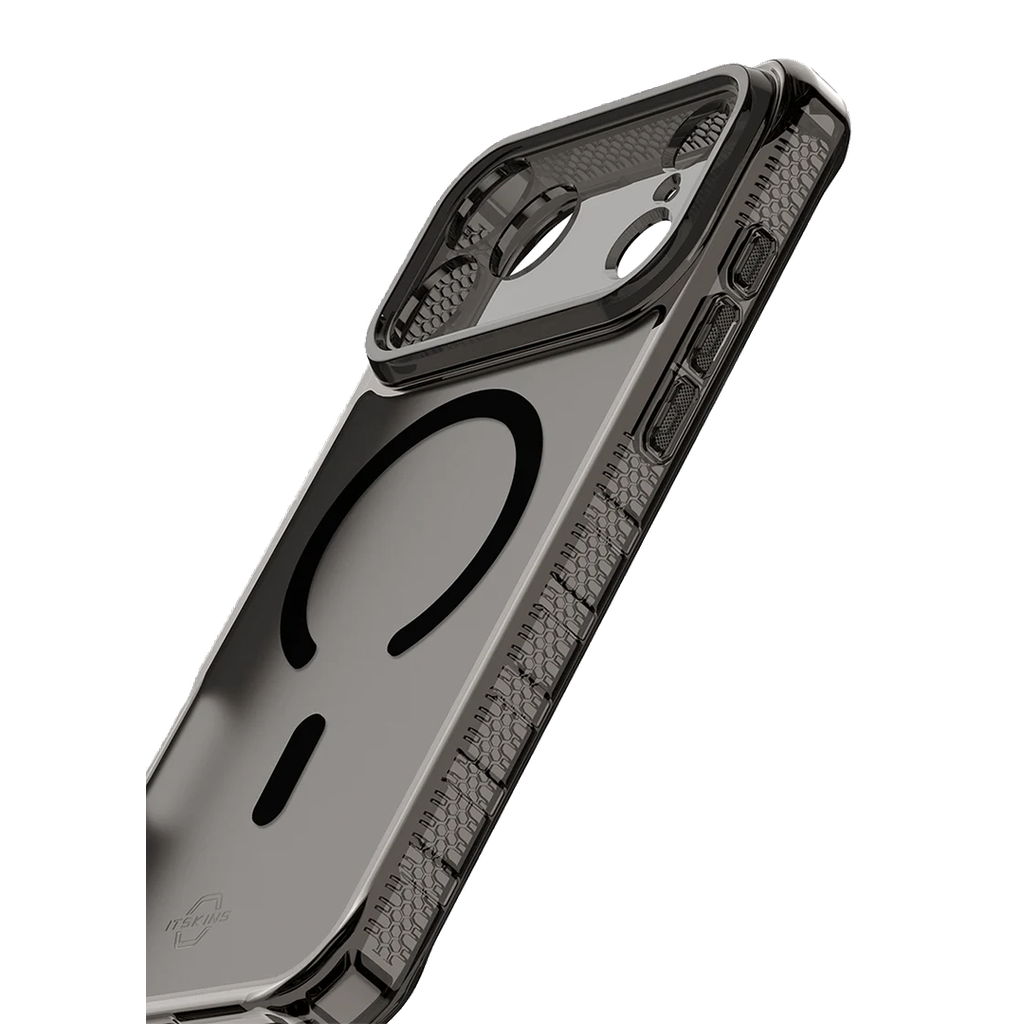 ItSkins Hybrid R Vapor Funda con MagSafe para iPhone 17 Pro - Humo