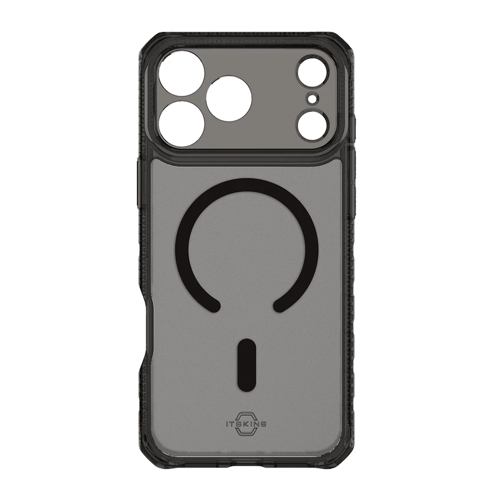 ItSkins Hybrid R Vapor Funda con MagSafe para iPhone 17 Pro - Humo