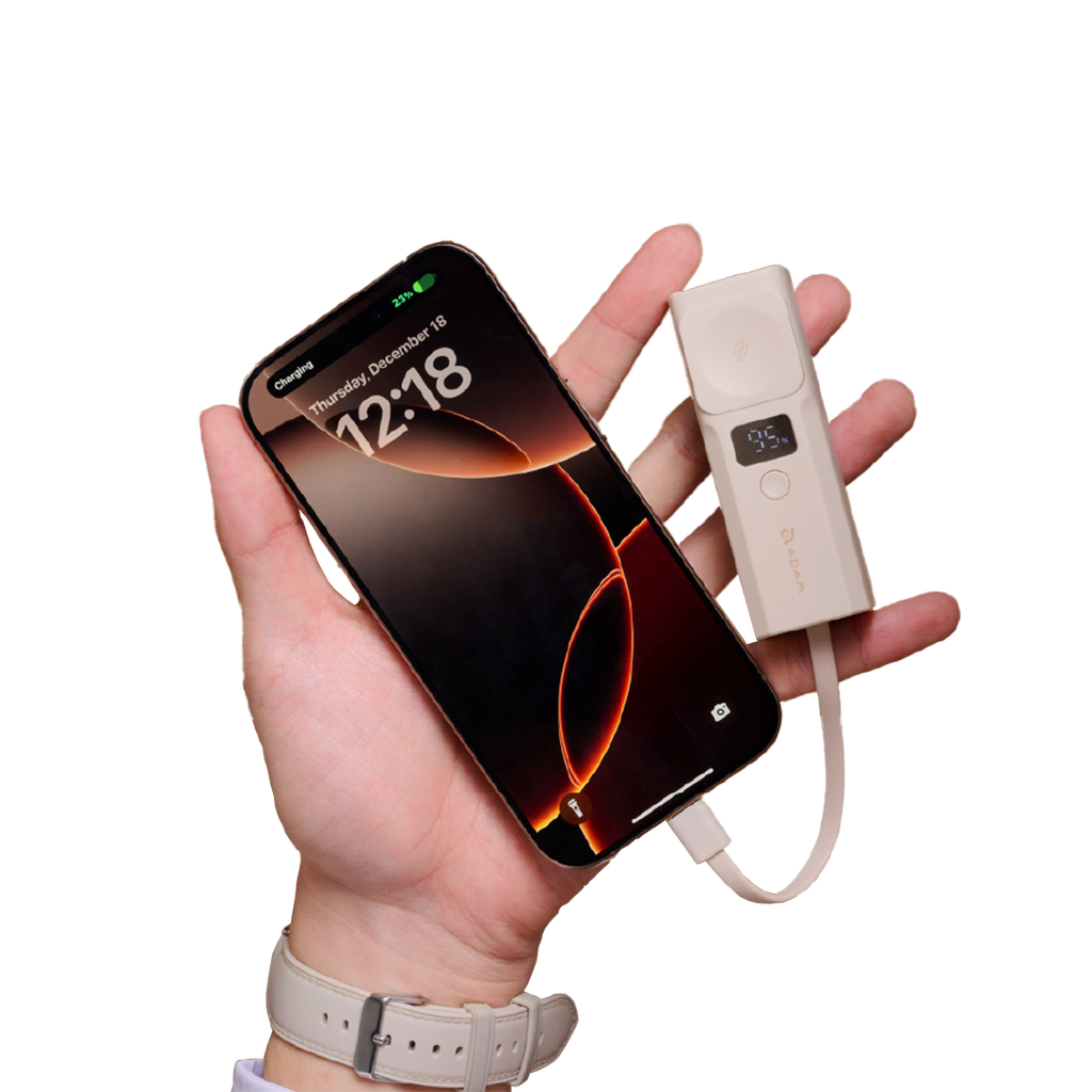 Adam Elements VIONTA P5 Pro 5 en 1 Banco de Carga Pocket 5000mAh - Beige