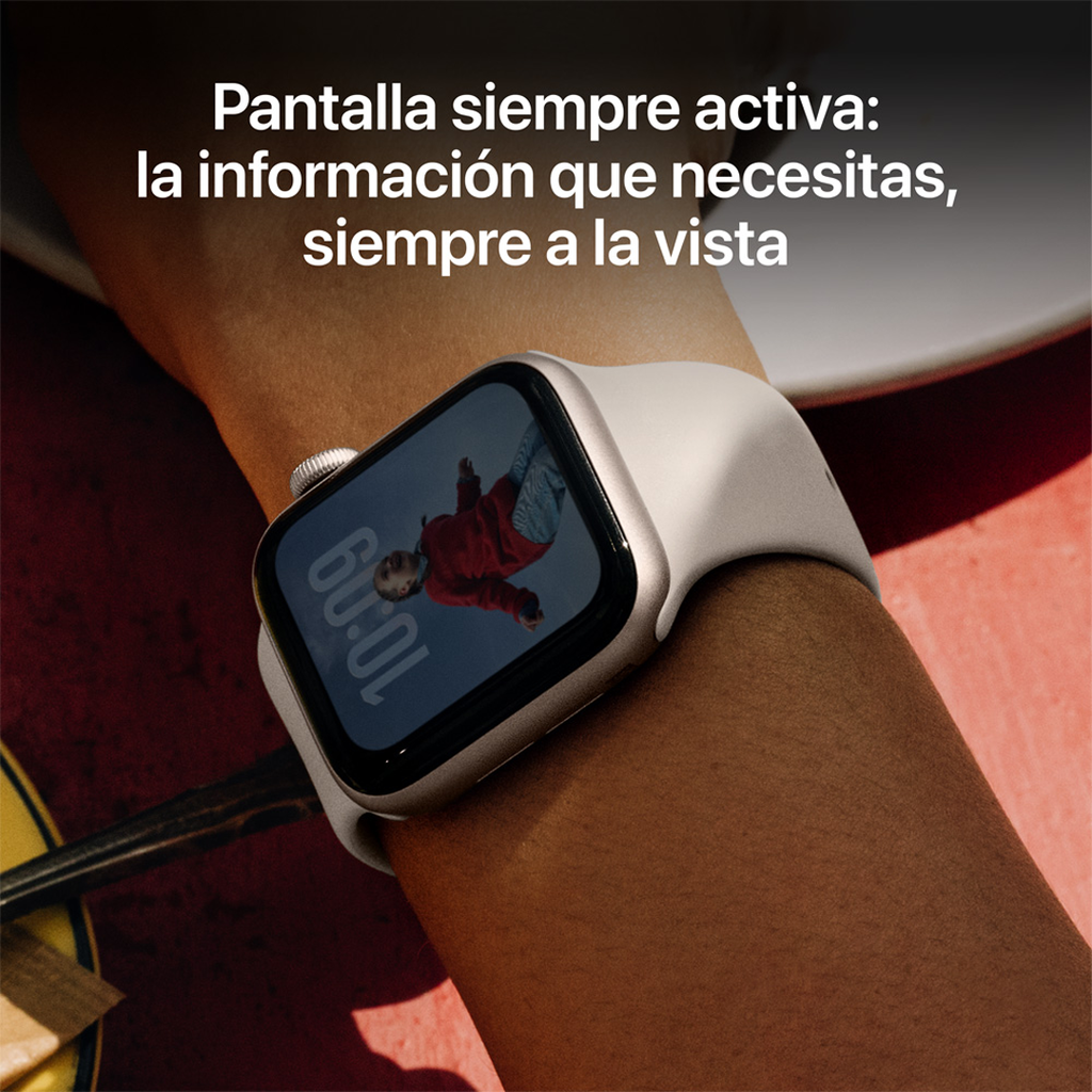 Apple Watch SE 3 GPS 44mm - Caja de Aluminio Blanco Estrella - Banda Deportiva Blanco Estrella