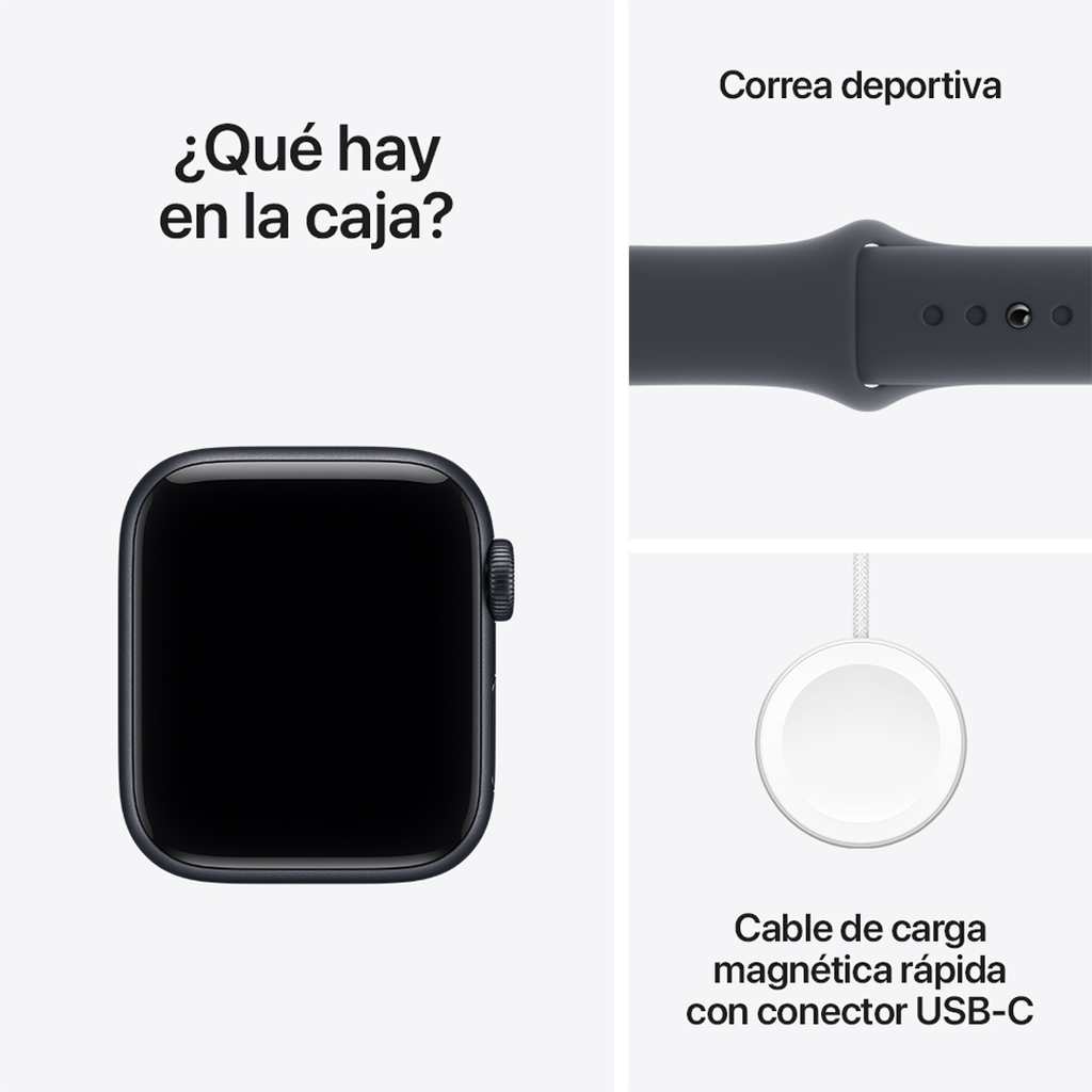 Apple Watch SE 3 GPS 44mm - Caja de Aluminio Medianoche - Banda Deportiva Medianoche - M/