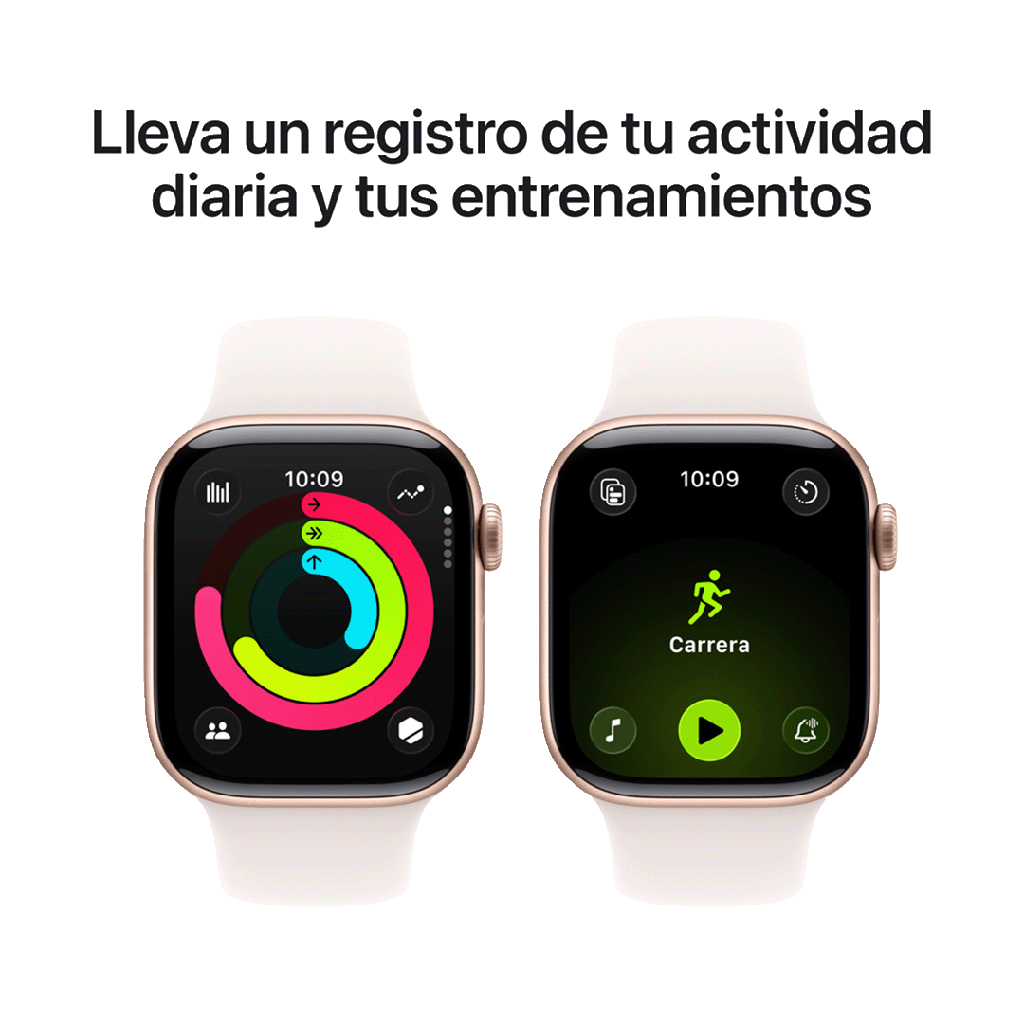 Apple Watch Series 11 GPS 42mm Rose Gold Aluminium Case with Light Blush Sport Apple Watch Series 11 (GPS) 42 mm - Caja de Aluminio Oro Rosa - Banda Deportiva Rosado Rubor - M/L