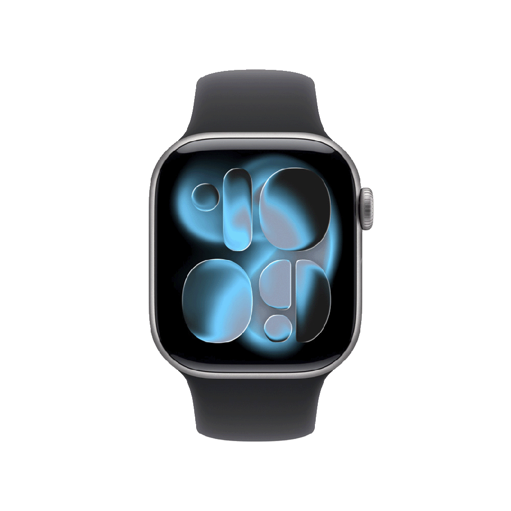 Apple Watch Series 11 (GPS) 42 mm - Caja de Aluminio Gris Espacial - Banda Deportiva Negra - M/L