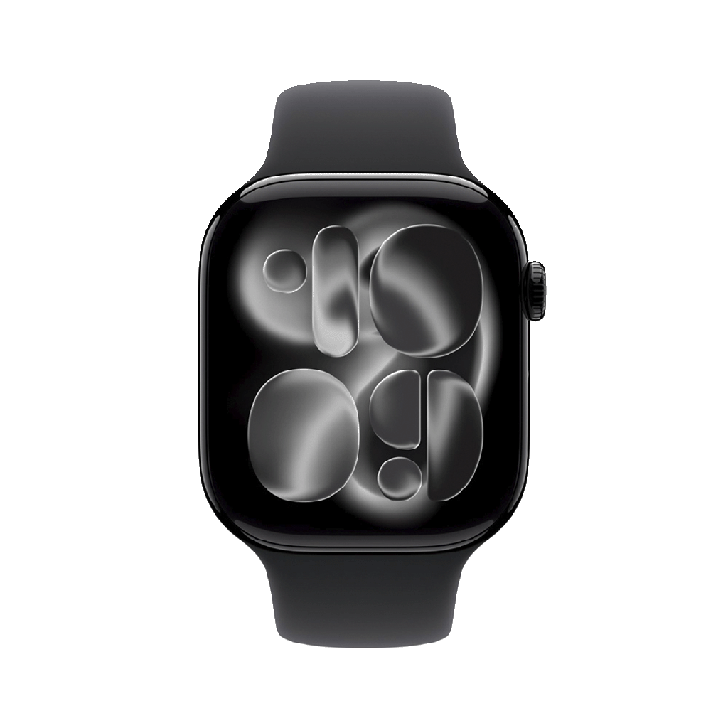 Apple Watch Series 11 (GPS) 46 mm - Caja de Aluminio Negro Azabache - Banda Deportiva Negra - M/L
