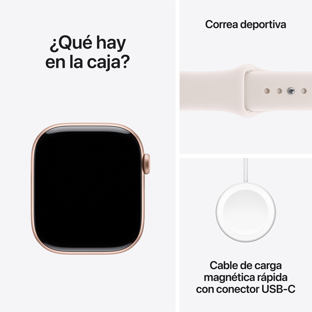 Apple Watch Series 11 (GPS) 46 mm - Caja de Aluminio Oro Rosa - Banda Deportiva Rosado Rubor - S/M