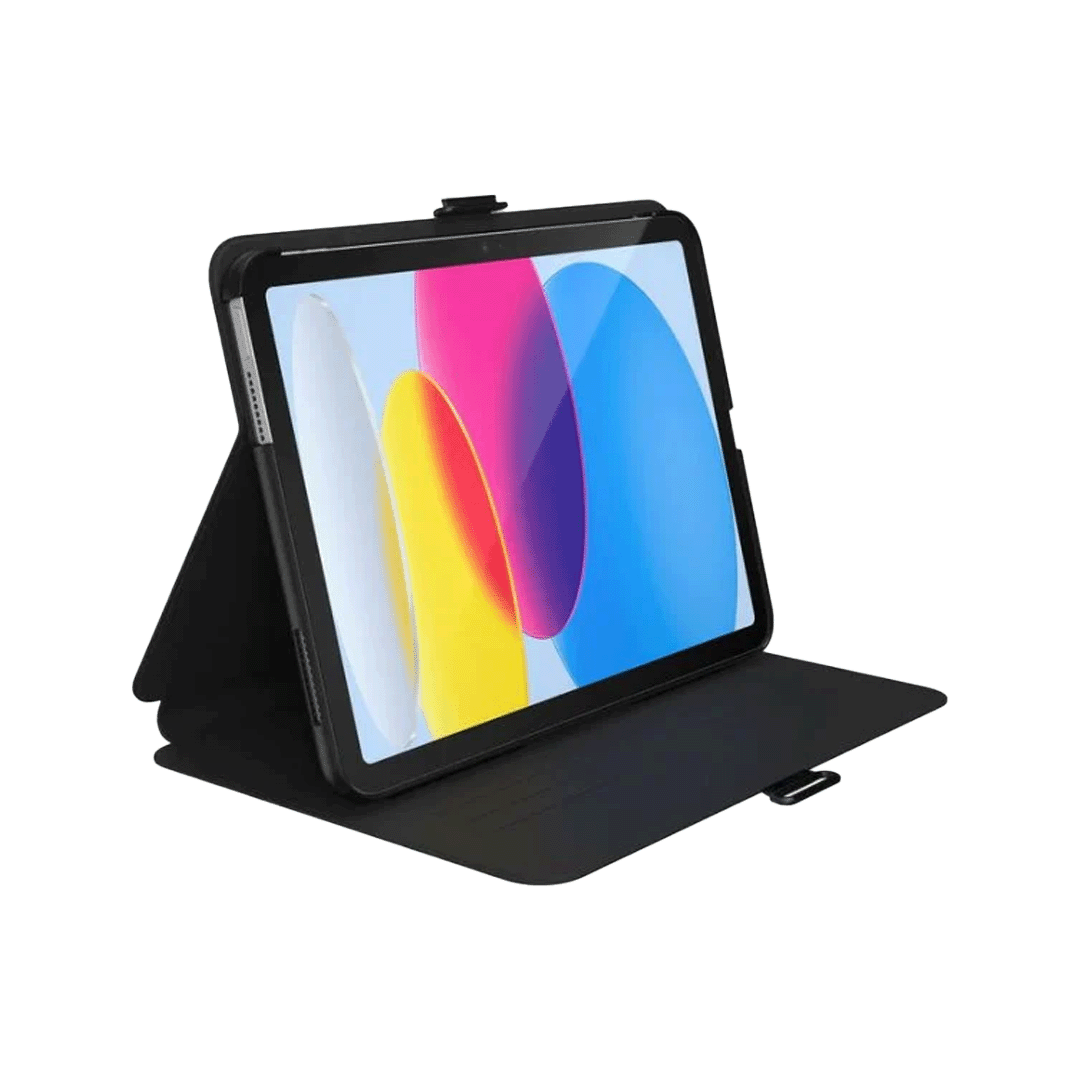 Speck (Exclusivo Apple) Balance Folio Funda para iPad 10ma Gen - Negro/Negro/Blanco