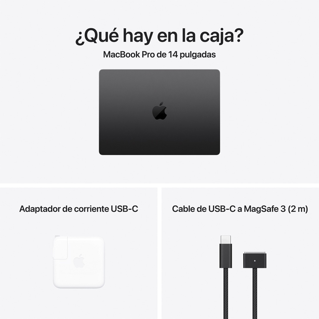 MacBook Pro 14" M5 - 10 CPU, 10 GPU, 16GB, 512GB - Negro Espacial