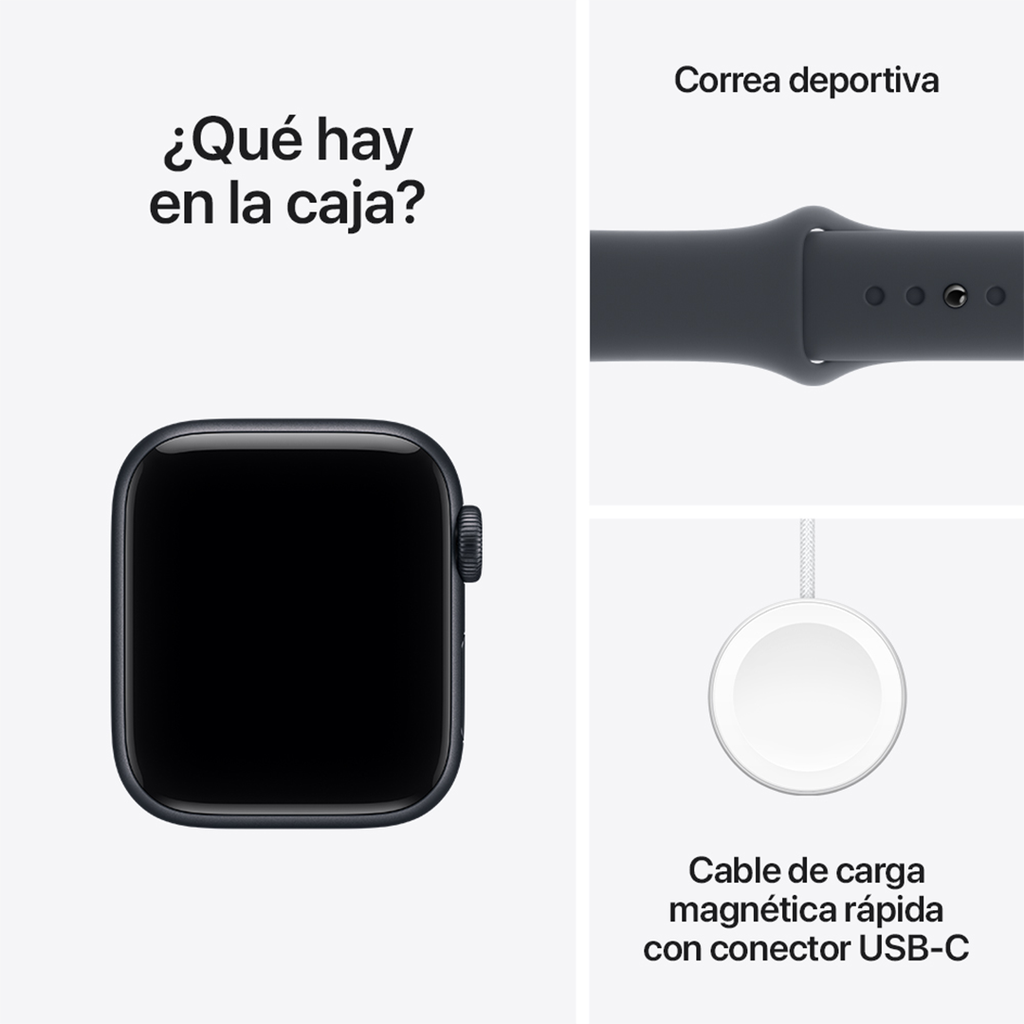 DIA L - Apple Watch SE 3 (GPS) 40mm - Caja de Aluminio Medianoche - Banda Deportiva Medianoche M/L