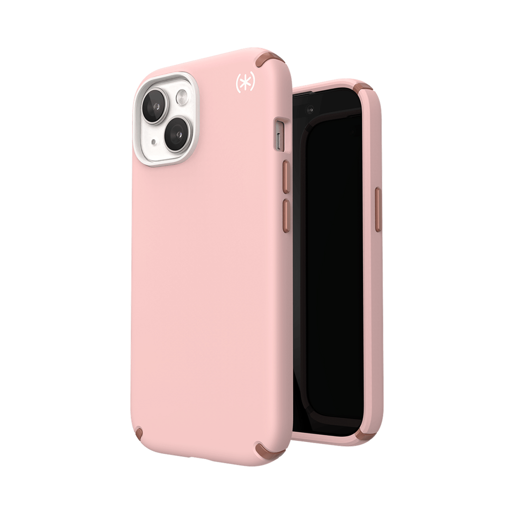 Funda Speck Presidio2 Pro para iPhone 15 Pro - Rosa Dalia/Rosa Copper/Blanco