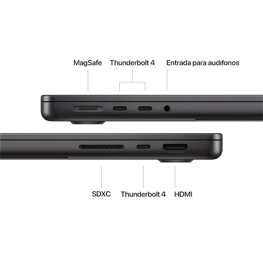 DIA L - MacBook Pro 14" M5 - 10 CPU, 10 GPU, 16GB, 512GB - Negro Espacial