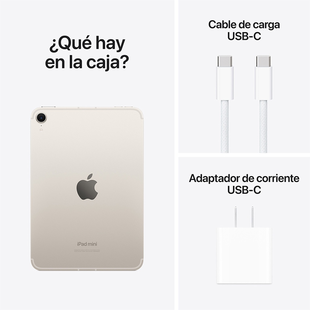DIA L - iPad mini A17 Pro Wi-Fi + Cellular de 128 GB - Blanco estelar