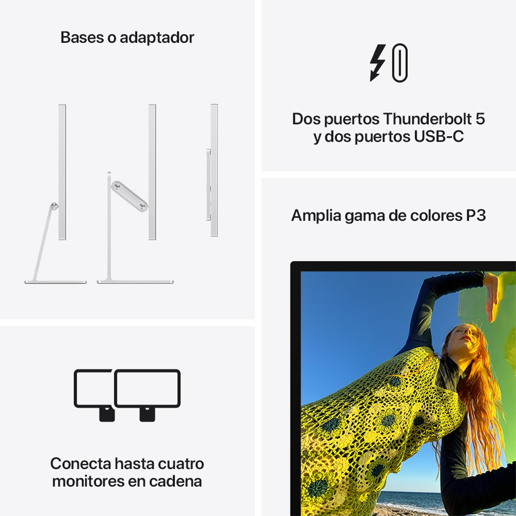Studio Display - Vidrio estándar - Base con inclinación y altura ajustables