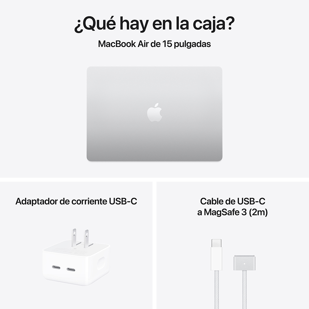 MacBook Air 15" M5 - 10 CPU, 10 GPU, 16GB, 512GB - Plata