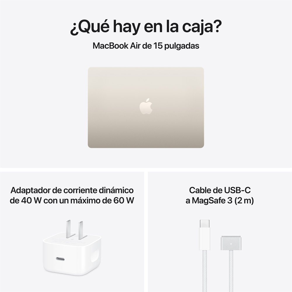 MacBook Air 15" M5 - 10 CPU, 10 GPU, 16GB, 1TB - Blanco estelar