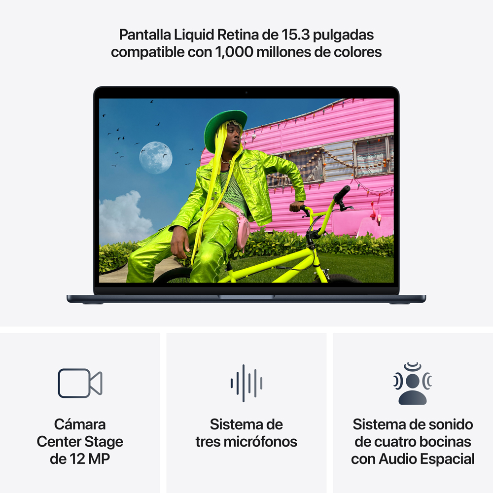 MacBook Air 15" M5 - 10 CPU, 10 GPU, 16GB, 1TB - Medianoche
