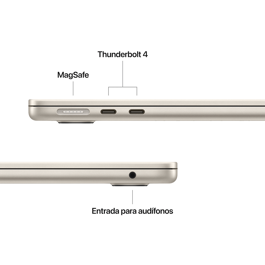 MacBook Air 13" M5 - 10 CPU, 8 GPU, 16GB, 512GB - Blanco estelar
