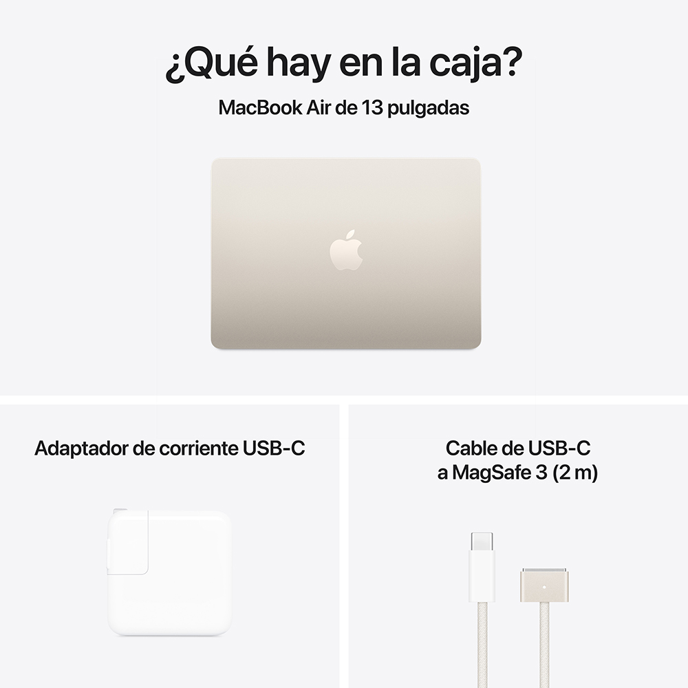 MacBook Air 13" M5 - 10 CPU, 10 GPU, 24GB, 1TB - Blanco estelar
