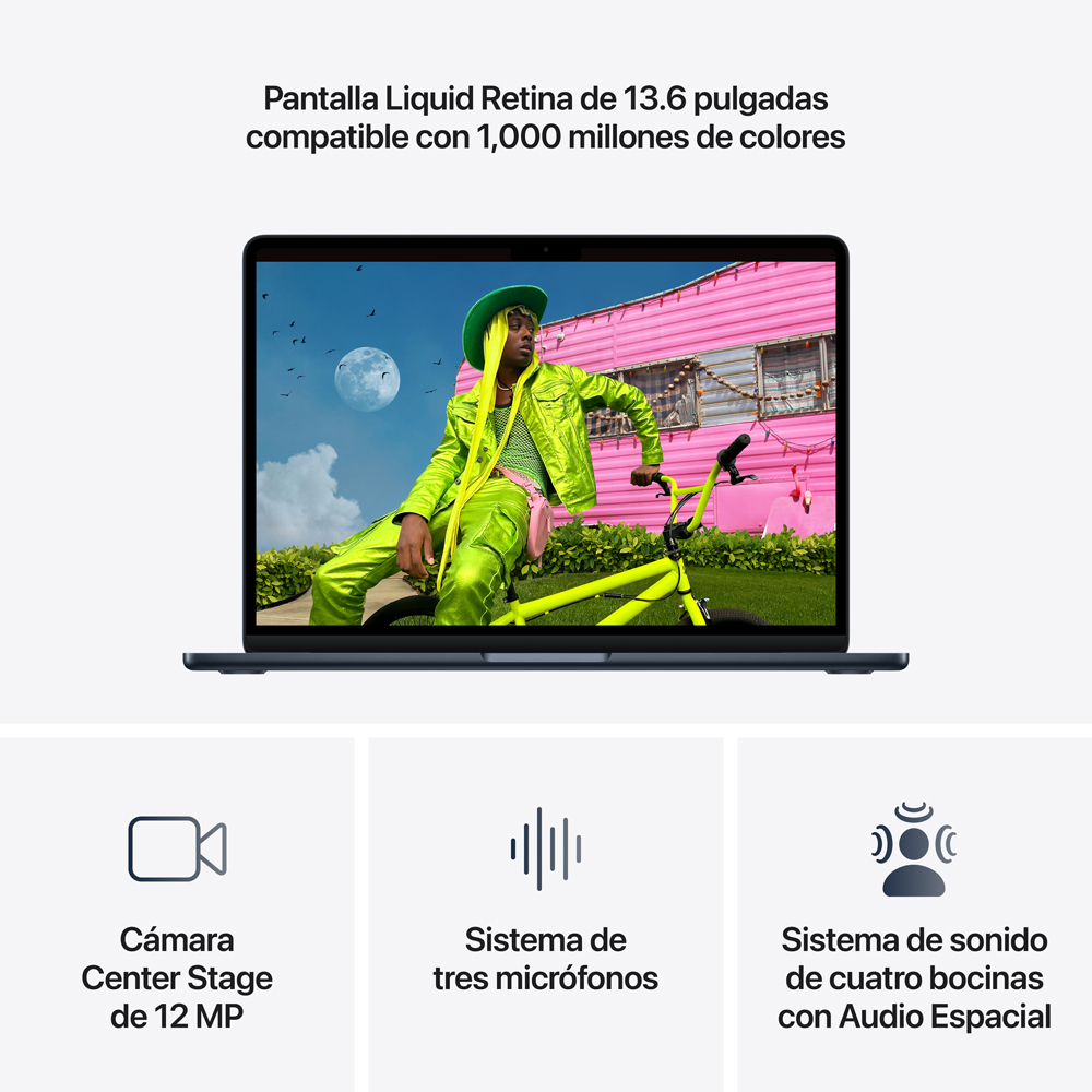 MacBook Air 13" M5 - 10 CPU, 8 GPU, 16GB, 512GB - Medianoche