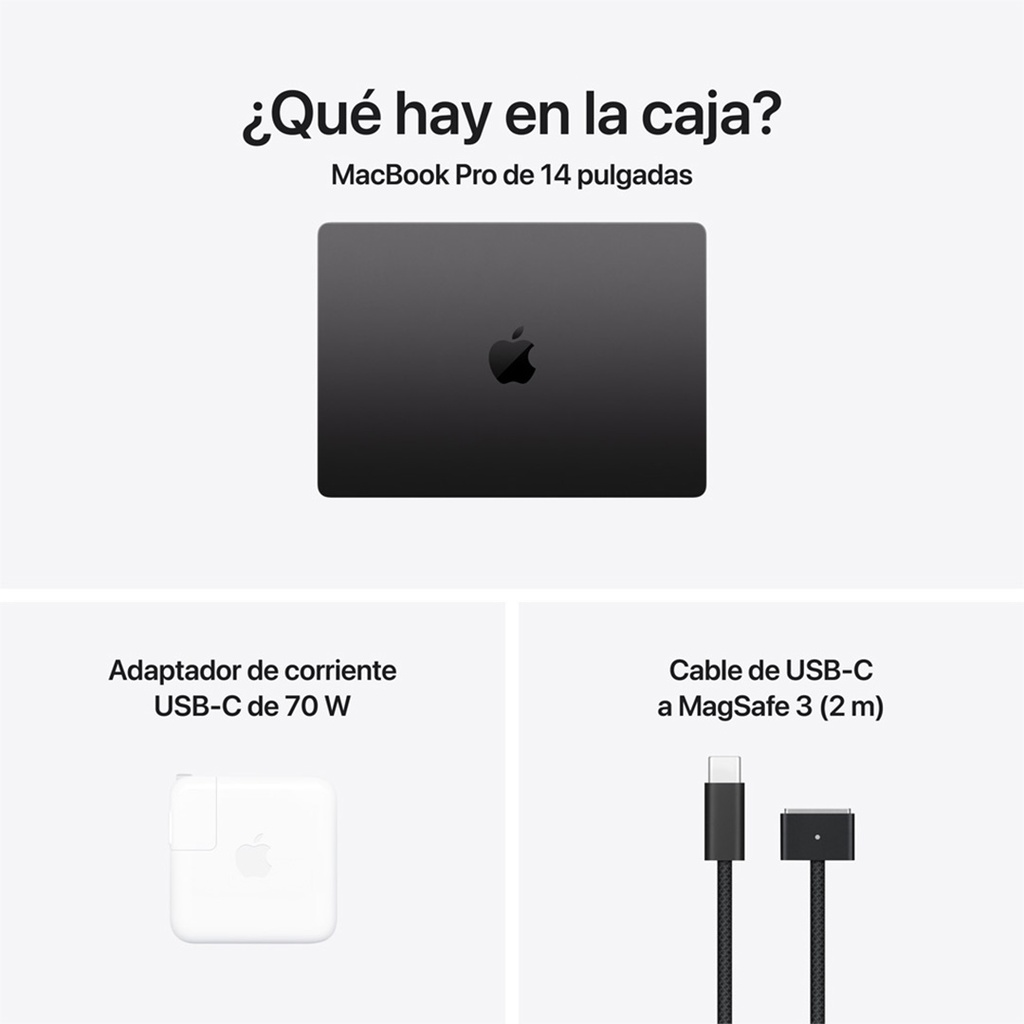 MacBook Pro 14" M5 Pro - 15 CPU, 16 GPU, 24GB, 2TB - Negro Espacial