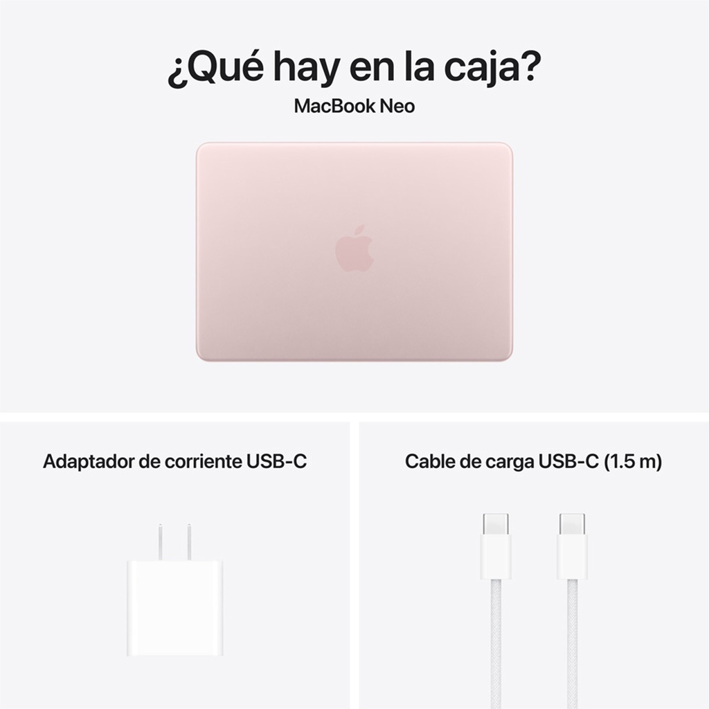 MacBook Neo 13" A18 Pro (CTO) - 6 CPU, 5 GPU, 8GB, 512 GB, Magic Keyboard con Touch ID - Español (España) - Rosa rubor