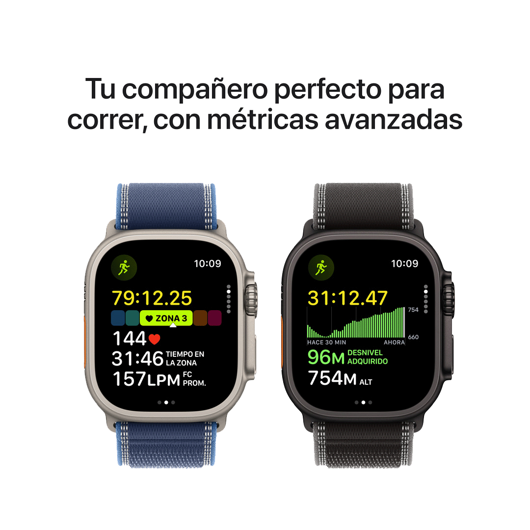 Apple Watch Ultra 3 (GPS + Cellular) 49 mm - Caja de titanio natural - Banda Alpine azul claro
