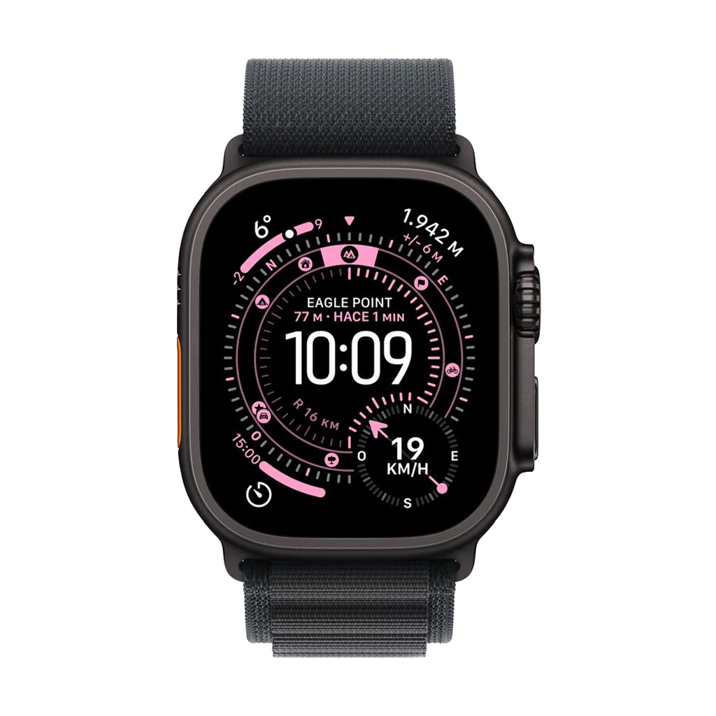 Apple Watch Ultra 3 (GPS + Cellular) 49 mm - Caja de titanio negro - Banda Alpine negra - L