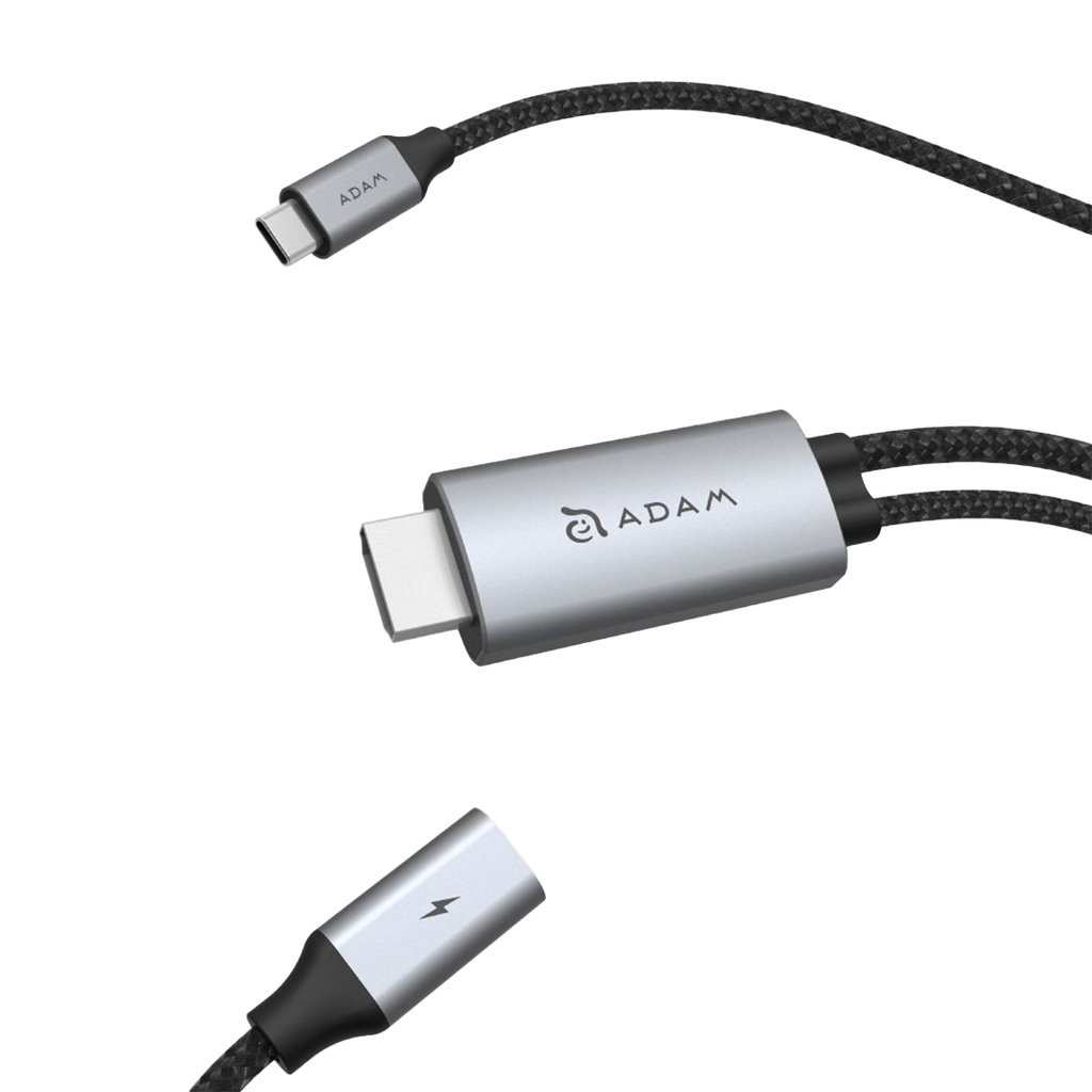 Adam Elements CASA H180 USB-C a Cable 4K 60Hz HDMI con PD 100W - Gris