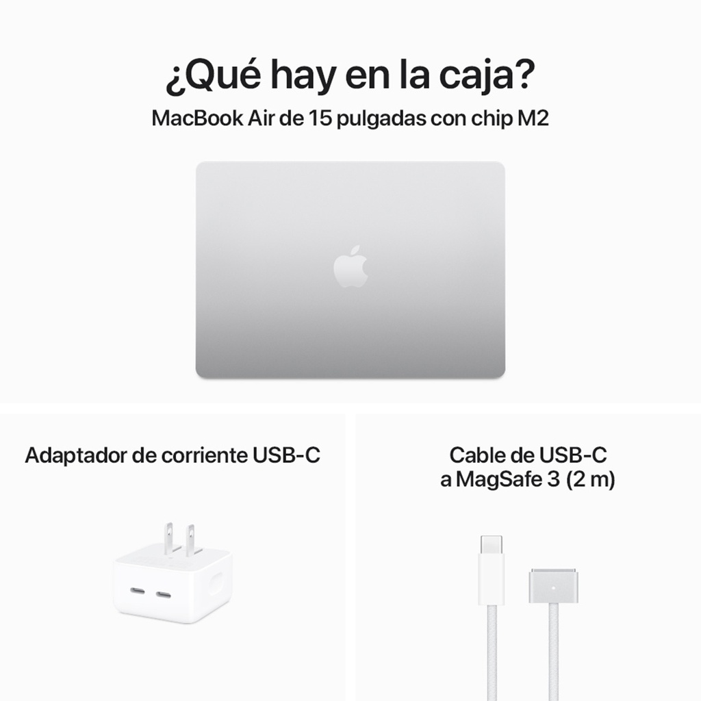 MacBook Air 15.3" M2 10C GPU/8GB/256GB - Plata