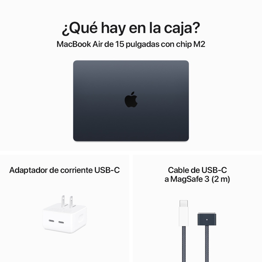 MacBook Air 15.3" M2 10C GPU/8GB/512GB - Medianoche