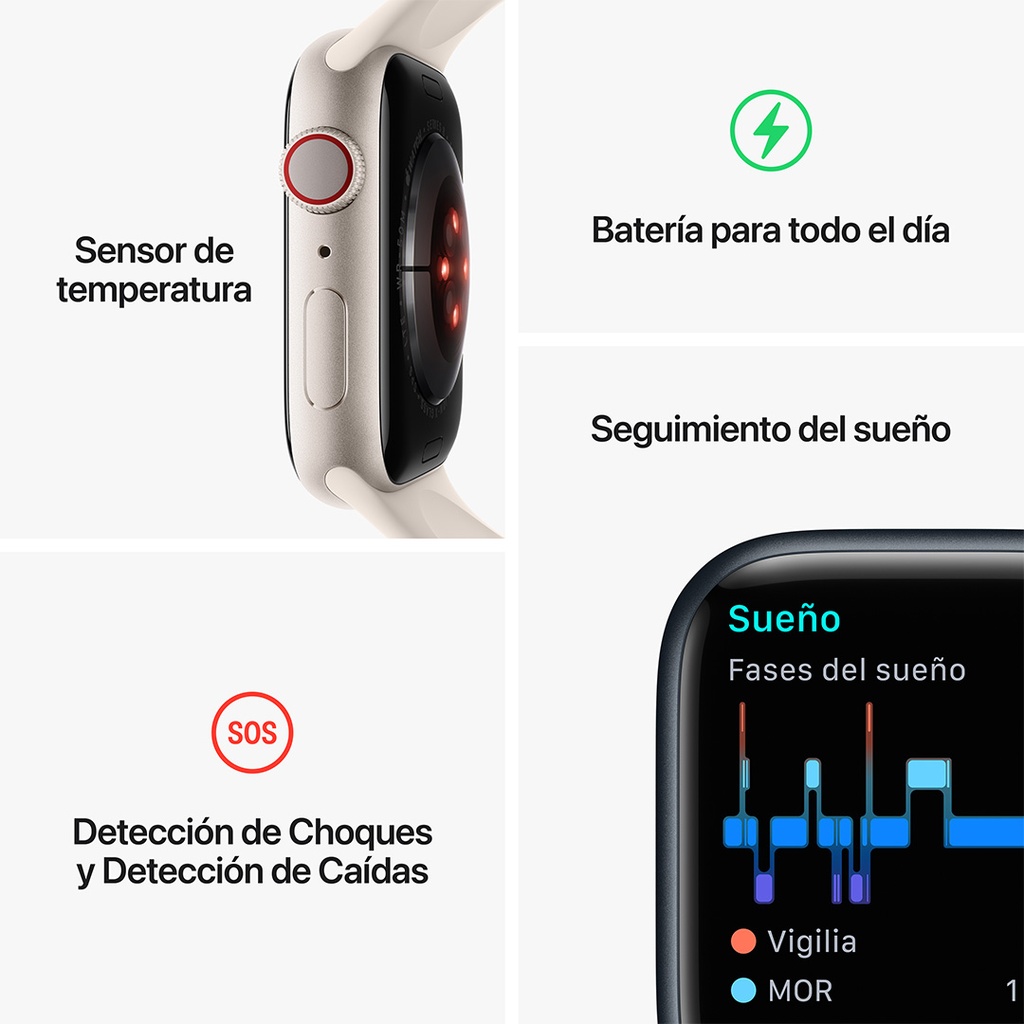 Apple Watch Series 8 GPS 41mm - (PRODUCT)Caja de Aluminio Roja - (PRODUCT)Banda Deportiva Roja - Regular