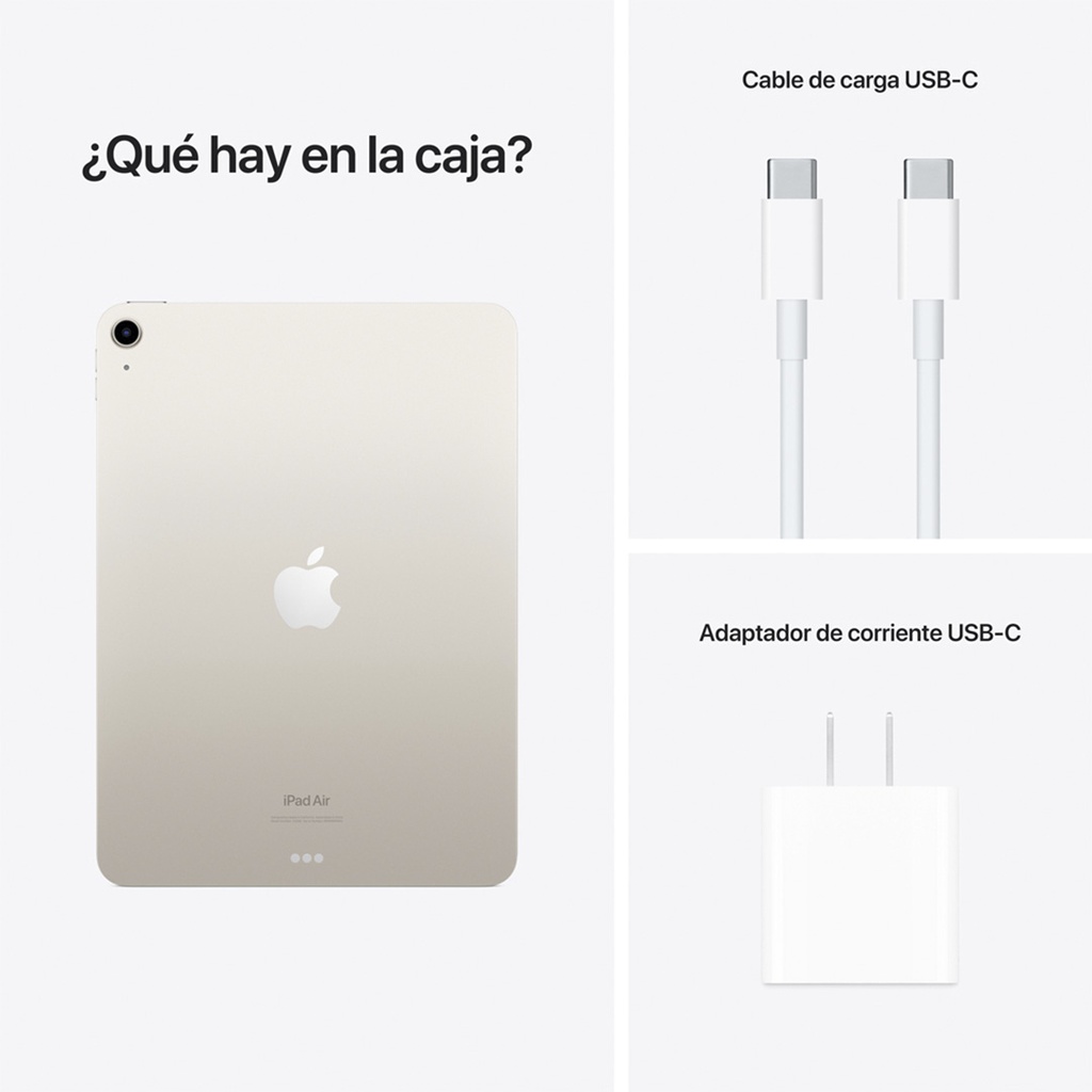 iPad Air 10.9" M1, Wi-Fi, 64GB - Blanco Estrella