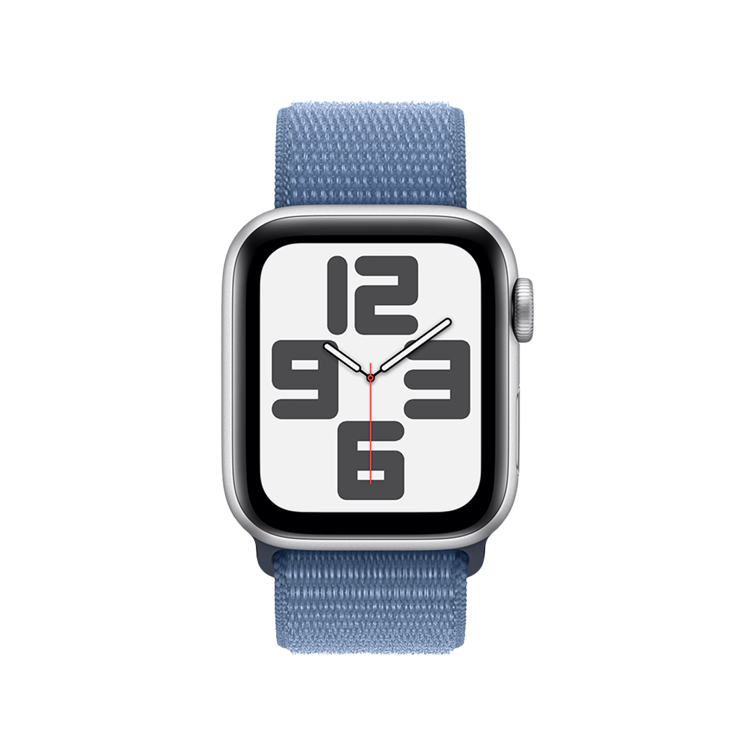 Apple Watch SE GPS 40mm - Caja de Aluminio Plata con Loop Deportivo Azul Invierno