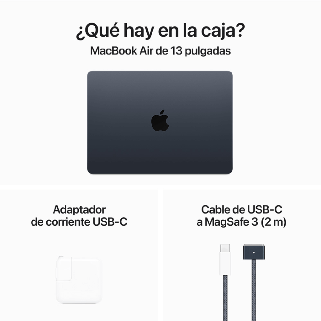 MacBook Air 13 M3 256GB - Medianoche (Midnight)