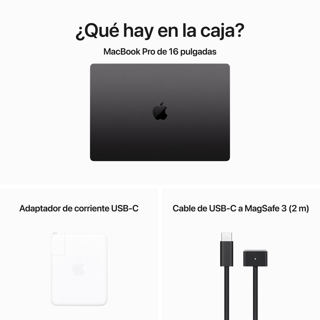 MacBook Pro 16" M3 Pro 512GB - Negro Espacial