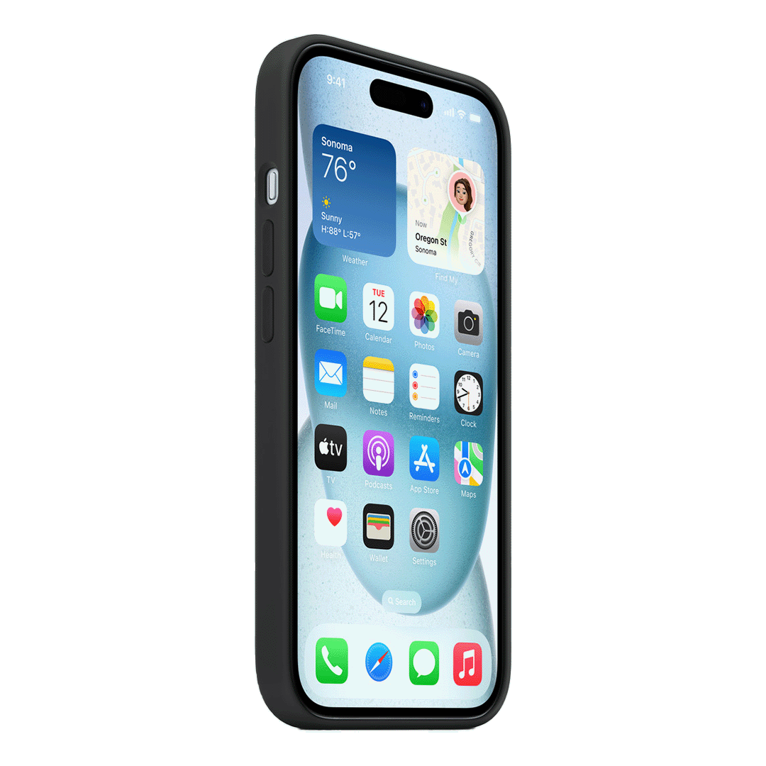 Funda de Silicona con MagSafe para iPhone 15 - Negro